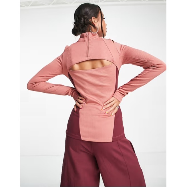 【WS】NIKE W JORDAN RIB QUARTER ZIP 女款 休閒 緊身 長T 長袖 DV1256-689-細節圖2