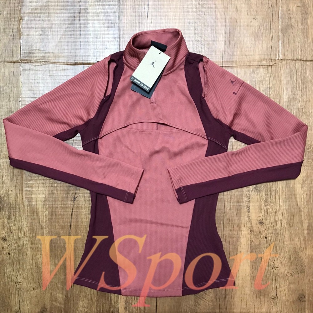 【WS】NIKE W JORDAN RIB QUARTER ZIP 女款 休閒 緊身 長T 長袖 DV1256-689-細節圖6