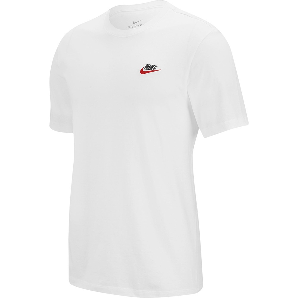 【WS】NIKE NSW CLUB TEE 男款 白 素色 刺繡 運動 休閒 短袖 T恤 短T AR4999-100-細節圖4