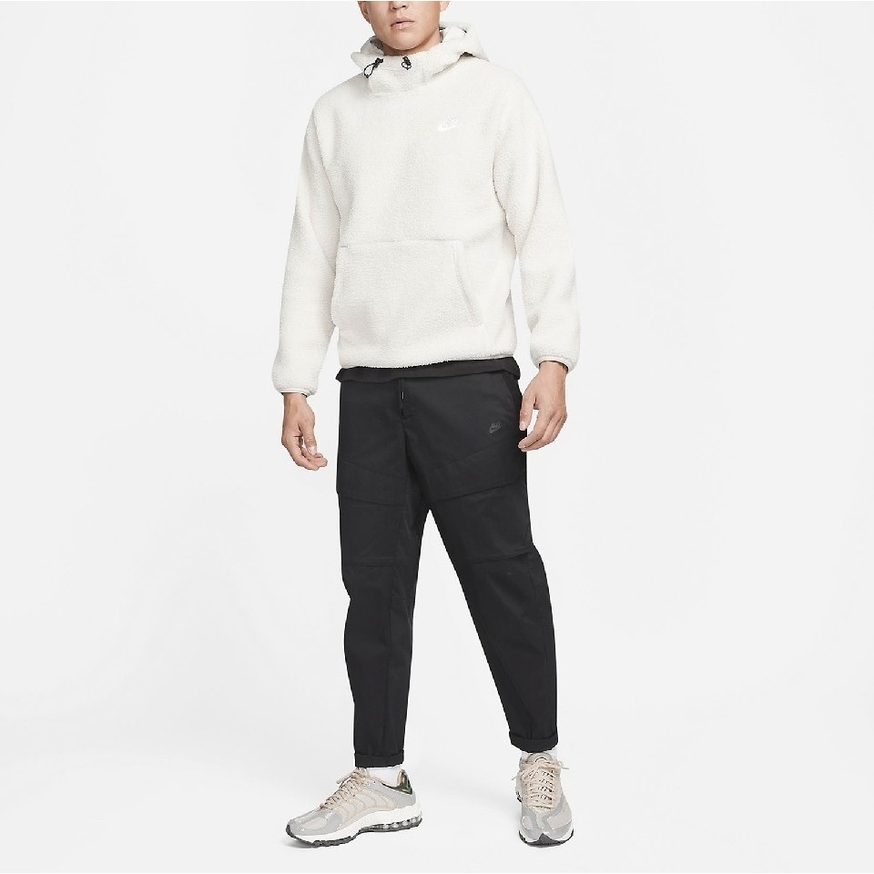 【WS】NIKE NSW FLEECE HOODIE 男款 米白 運動 休閒 保暖 長袖 帽T DD5014-072-細節圖3