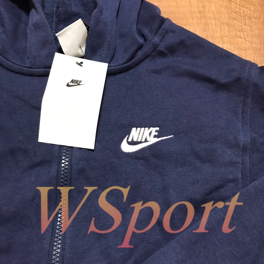 【WS】NIKE NSW CLUB FT HD 童裝 藍 運動 休閒 刺繡 保暖 長袖 外套 FD3017-410-細節圖4