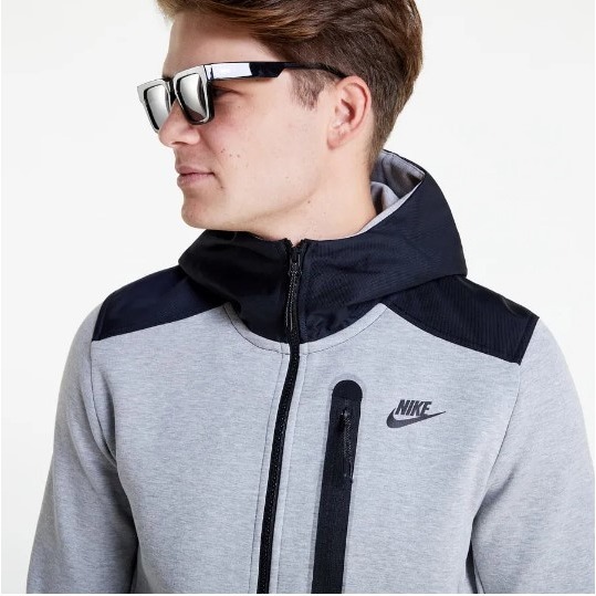 【WS】NIKE NSW TECH FLEECE 男款 黑灰 運動 休閒 保暖 長袖 連帽 外套 DR6166-063-細節圖3