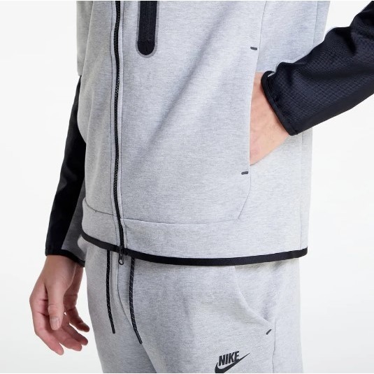 【WS】NIKE NSW TECH FLEECE 男款 黑灰 運動 休閒 保暖 長袖 連帽 外套 DR6166-063-細節圖4
