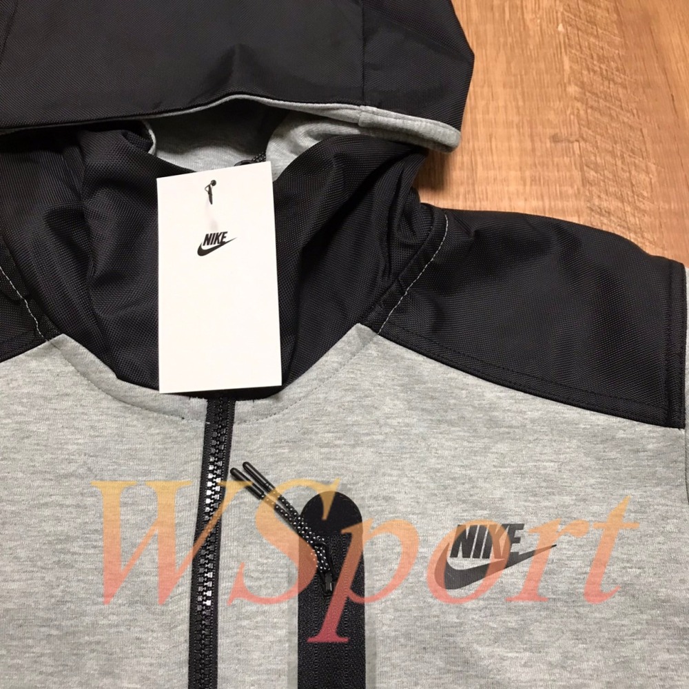 【WS】NIKE NSW TECH FLEECE 男款 黑灰 運動 休閒 保暖 長袖 連帽 外套 DR6166-063-細節圖7