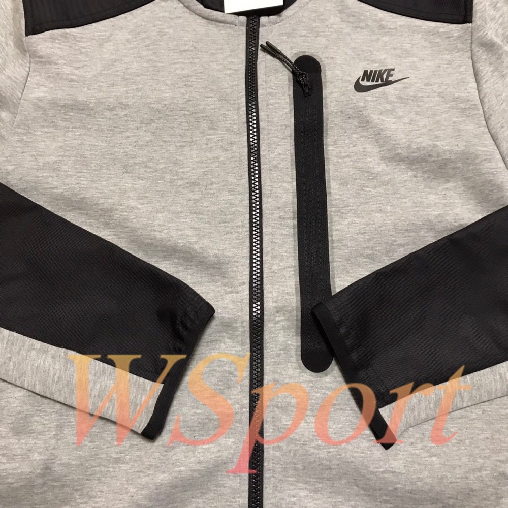 【WS】NIKE NSW TECH FLEECE 男款 黑灰 運動 休閒 保暖 長袖 連帽 外套 DR6166-063-細節圖8