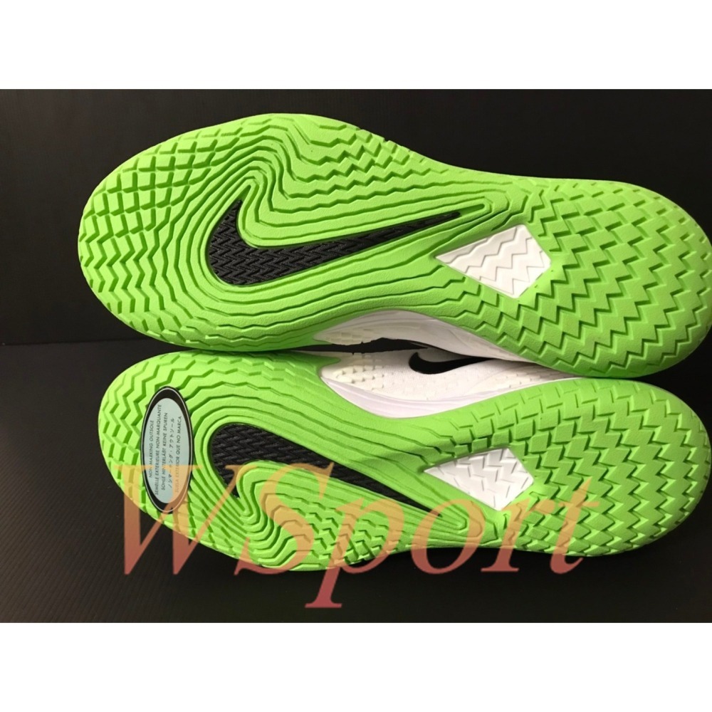【WS】NIKE ZOOM VAPOR CAGE 4 RAFA 納達爾 白黑 螢光綠 網球鞋 DD1579-105-細節圖5