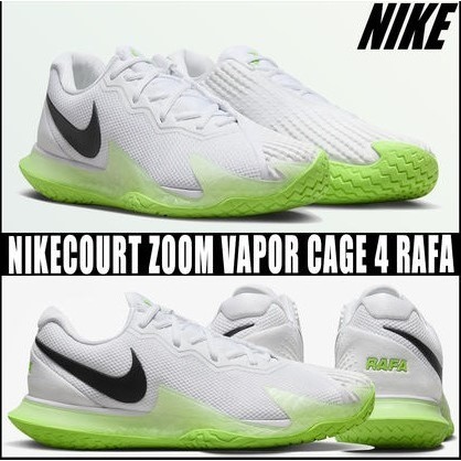 【WS】NIKE ZOOM VAPOR CAGE 4 RAFA 納達爾 白黑 螢光綠 網球鞋 DD1579-105-細節圖6