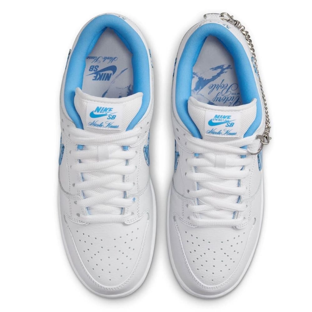 【WS】NIKE DUNK LOW RETRO X NICOLE HAUSE 聯名 藍格  休閒鞋 FZ8802-100-細節圖2