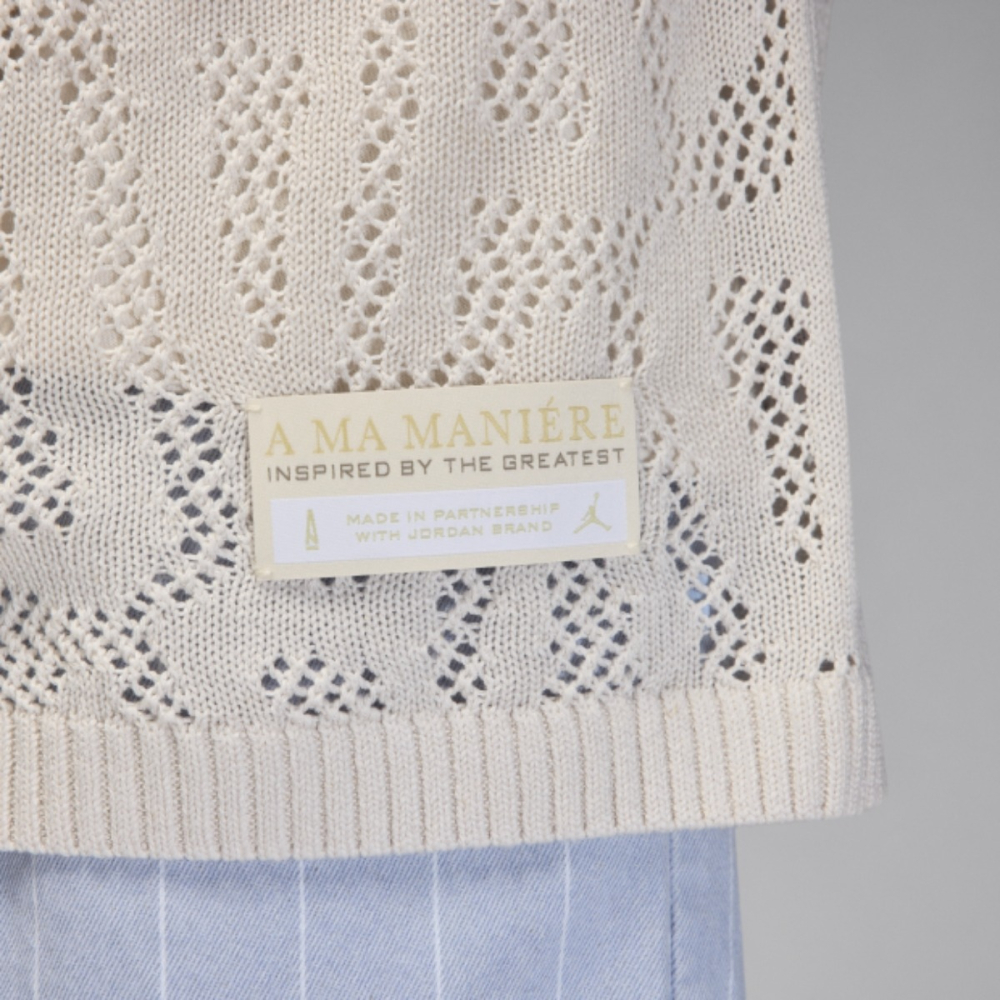 【WS】JORDAN X A Ma Maniere 聯名 針織衫 運動 休閒 短袖 白 HF0535-030 黑029-細節圖4