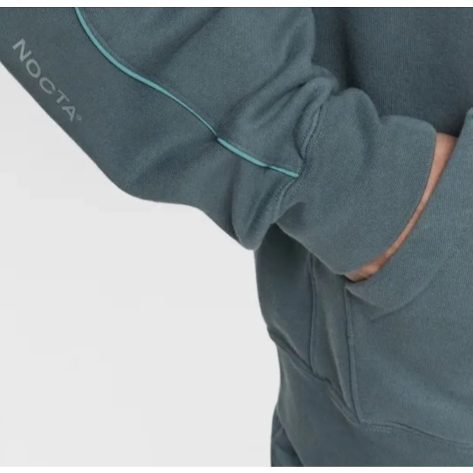 【WS】NIKE X NOCTA FLEECE 油果綠 男女款 聯名 運動 休閒 保暖 長袖 帽T FN7659-382-細節圖4