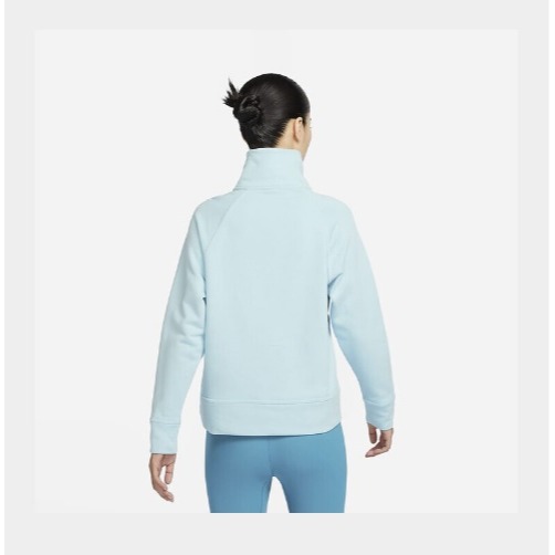 【WS】NIKE W FLEECE HZ TOP 女款 藏青 運動 休閒 保暖 半開襟 長袖 長T FD9930-442-細節圖3