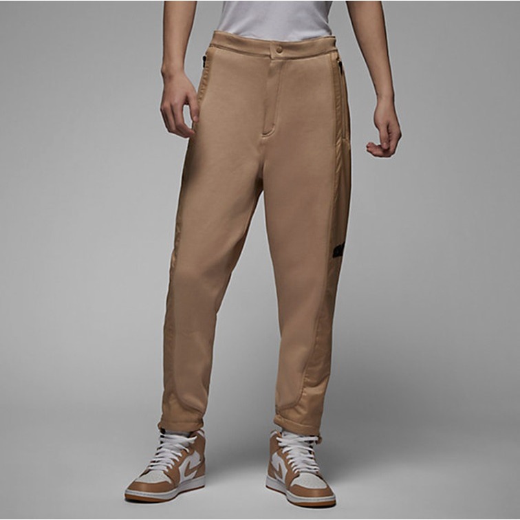 【WS】NIKE JORDAN 男款 卡其 拼接 刺繡 運動 休閒 棉褲 長褲 DV7595-277-細節圖2