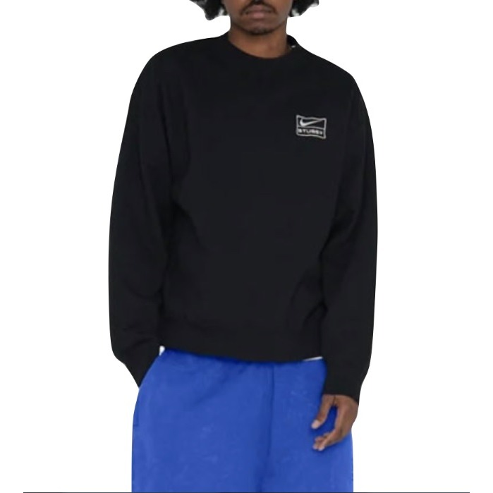 【WS】NIKE X Stüssy  CREW 黑 聯名 男款 運動 休閒 長袖 T恤 大學T DO5311-010-細節圖2