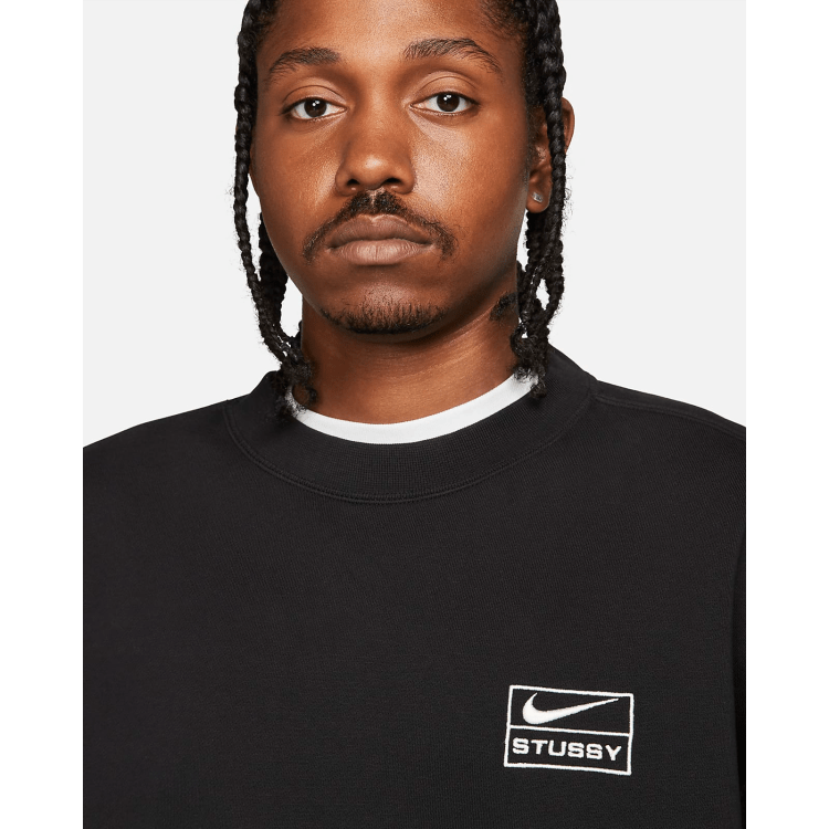 【WS】NIKE X Stüssy  CREW 黑 聯名 男款 運動 休閒 長袖 T恤 大學T DO5311-010-細節圖4