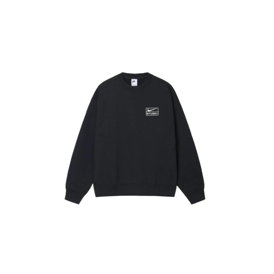 【WS】NIKE X Stüssy  CREW 黑 聯名 男款 運動 休閒 長袖 T恤 大學T DO5311-010-細節圖5