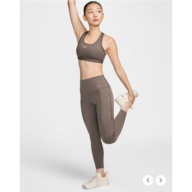 【WS】NIKE W NK DF GO MR 7/8 TGHT 咖啡 運動 健身 瑜珈 緊身褲 DQ5640-004-細節圖3