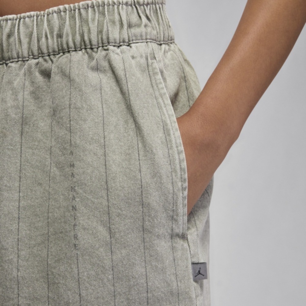 【WS】NIKE JORDAN X A Ma Maniere 聯名 灰 條紋 運動 休閒 短褲 HF0537-029-細節圖4