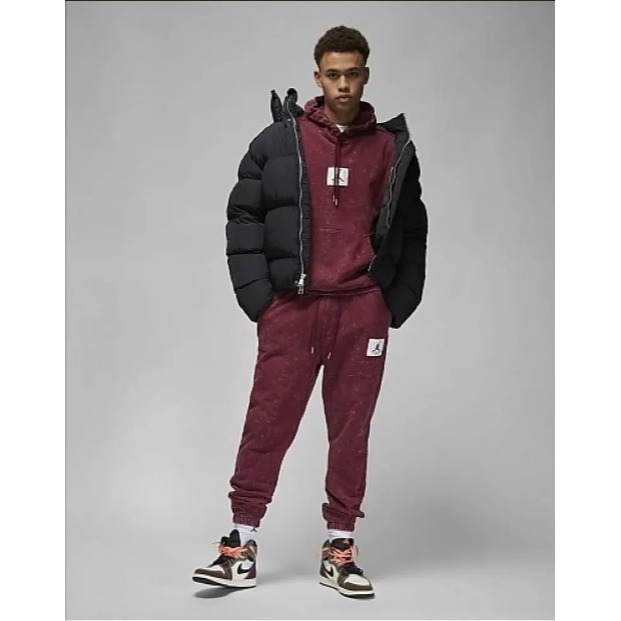 【WS】NIKE JORDAN HOODIE 葡萄紫 重磅 水洗 運動 休閒 長袖 連帽 帽T DR3088-680-細節圖4