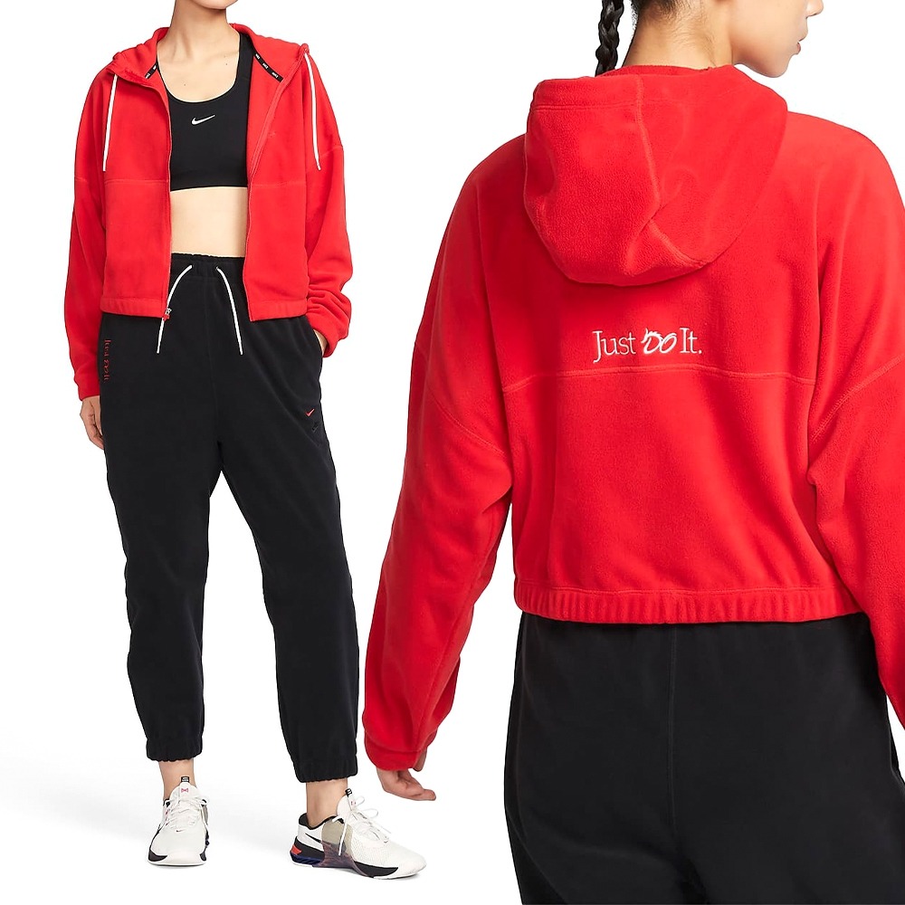 【WS】NIKE X THERMA-FIT ONE 紅白 女款 運動 休閒 保暖 長袖 連帽 外套 FZ6387-657-細節圖6