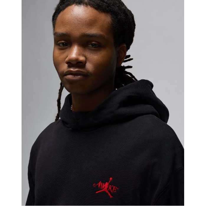 【WS】NIKE JORDAN X AWAKE NY 聯名 厚磅 運動 休閒 長袖 連帽 帽T FQ5444-010-細節圖4