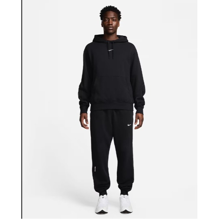 【WS】NIKE X NOCTA FLEECE 黑白 男女款 聯名 運動 休閒 保暖 長褲 棉褲 FN7662-010-細節圖2