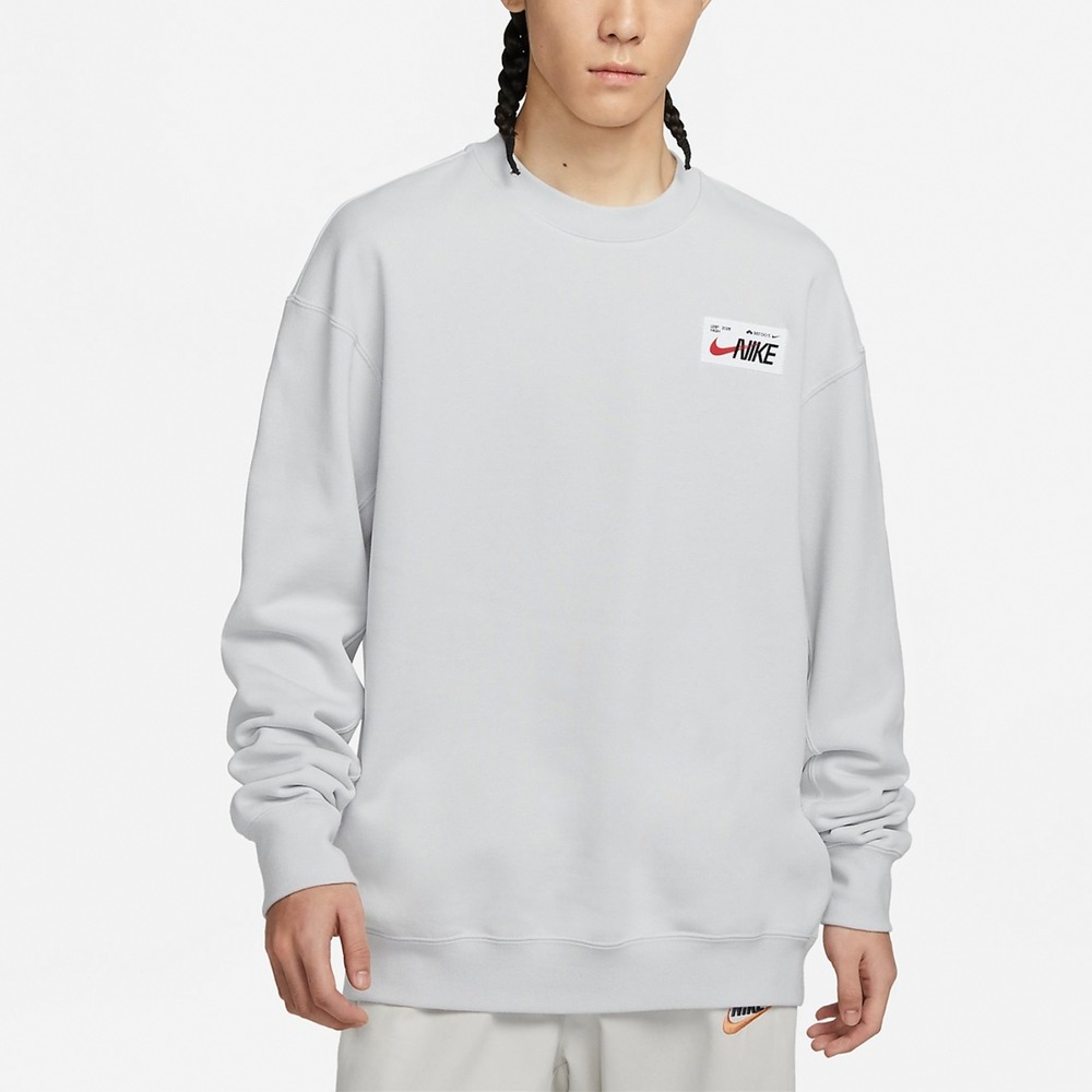 【WS】NIKE NSW JDI 灰 運動 休閒 長袖 長袖 T恤 大學T FD4059-025-細節圖2