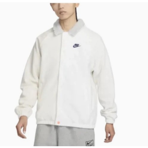 【WS】NIKE NSW KINT JKT 男女款 大勾 米白 立領 運動 休閒 保暖 連帽 外套 FB1827-133-細節圖5