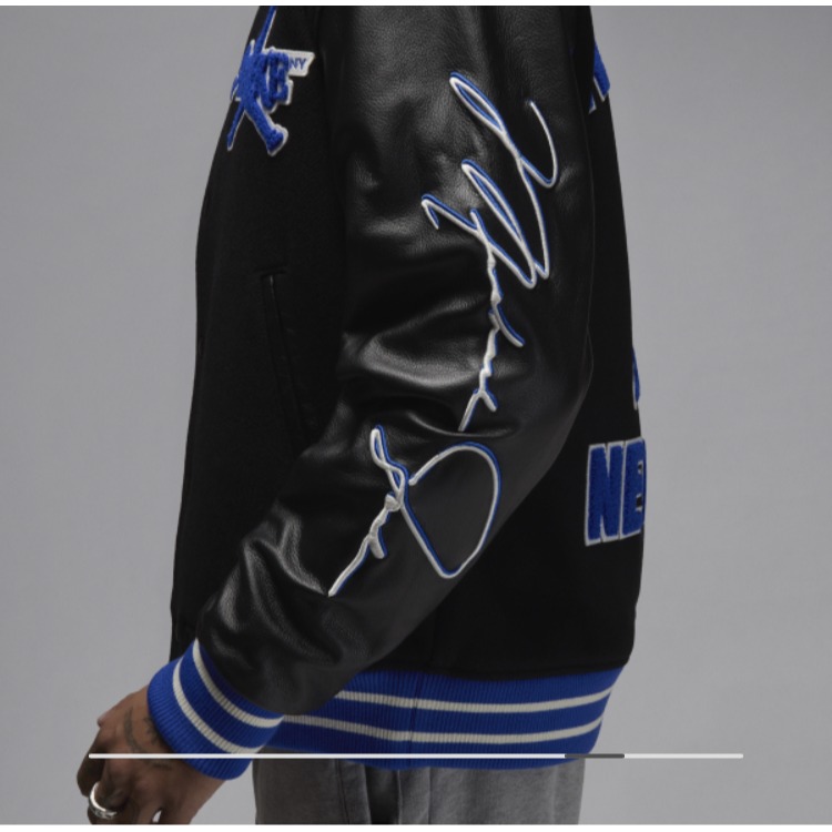 【WS】NIKE X AWAKE NY JKT 聯名 男款 黑藍 運動 休閒 羊毛 保暖 外套 FQ5440-010-細節圖6