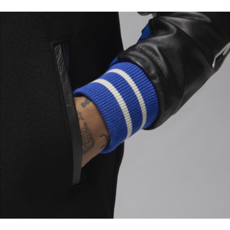 【WS】NIKE X AWAKE NY JKT 聯名 男款 黑藍 運動 休閒 羊毛 保暖 外套 FQ5440-010-細節圖7