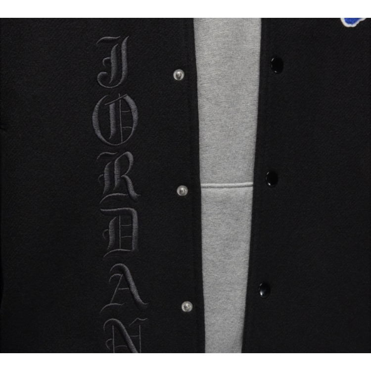 【WS】NIKE X AWAKE NY JKT 聯名 男款 黑藍 運動 休閒 羊毛 保暖 外套 FQ5440-010-細節圖8