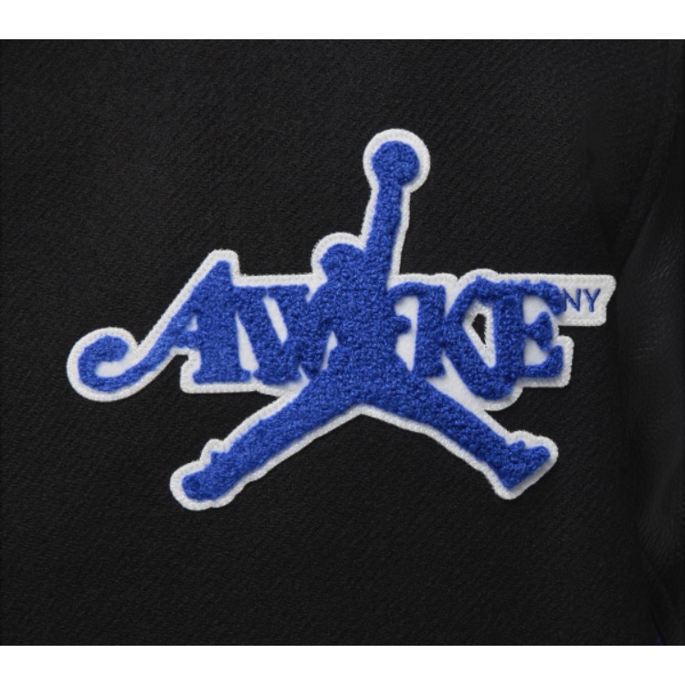 【WS】NIKE X AWAKE NY JKT 聯名 男款 黑藍 運動 休閒 羊毛 保暖 外套 FQ5440-010-細節圖10