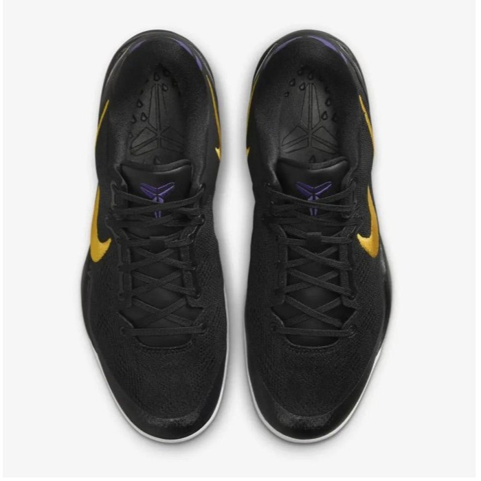 【WS】NIKE KOBE 8 PROTRO 湖人配色 男款 運動 緩震 球鞋 籃球鞋 黑黃 HF9550-001-細節圖2