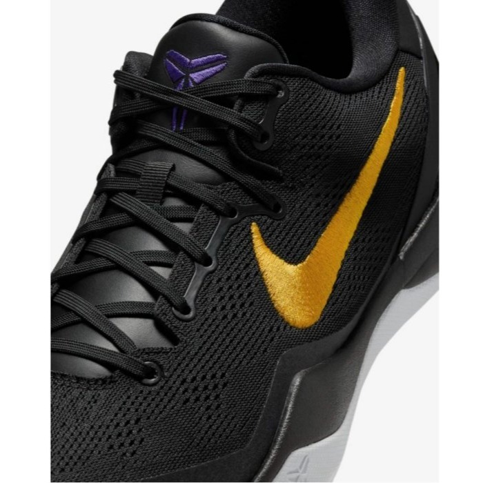【WS】NIKE KOBE 8 PROTRO 湖人配色 男款 運動 緩震 球鞋 籃球鞋 黑黃 HF9550-001-細節圖3