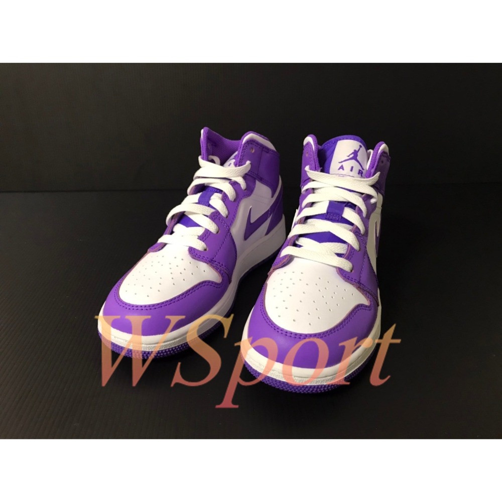 【WS】NIKE AIR JORDAN 1 MID (GS) 白葡萄 高筒 運動 休閒 球鞋 DQ8423-511-細節圖2