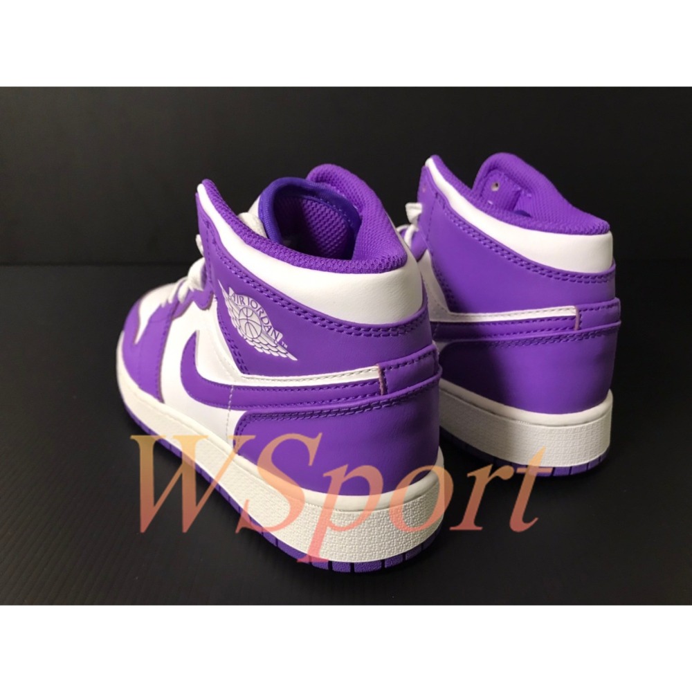 【WS】NIKE AIR JORDAN 1 MID (GS) 白葡萄 高筒 運動 休閒 球鞋 DQ8423-511-細節圖3