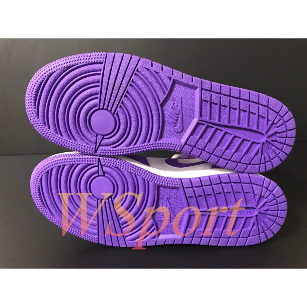 【WS】NIKE AIR JORDAN 1 MID (GS) 白葡萄 高筒 運動 休閒 球鞋 DQ8423-511-細節圖4