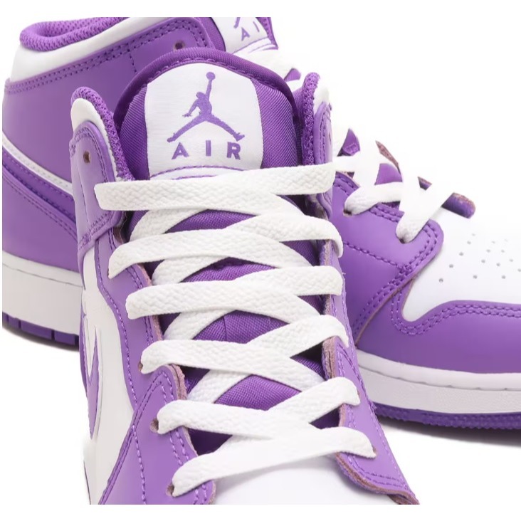 【WS】NIKE AIR JORDAN 1 MID (GS) 白葡萄 高筒 運動 休閒 球鞋 DQ8423-511-細節圖9