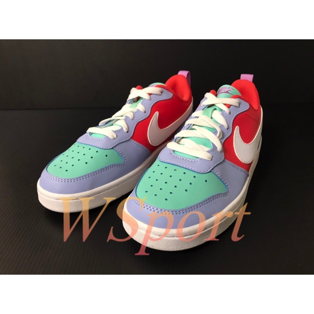 【WS】NIKE COURT BOROUGH LOW (GS) 女鞋 拼接 運動 彩色 休閒鞋 DV5456-400-細節圖2
