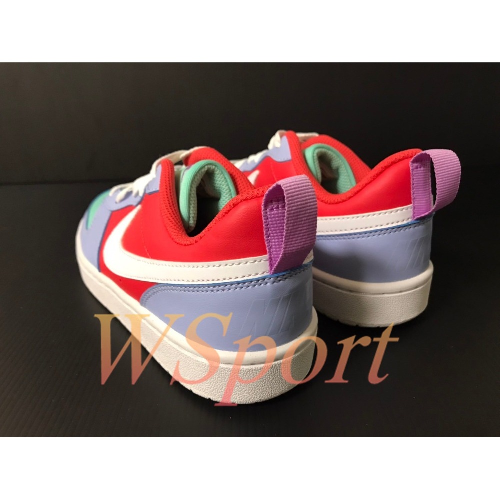 【WS】NIKE COURT BOROUGH LOW (GS) 女鞋 拼接 運動 彩色 休閒鞋 DV5456-400-細節圖3