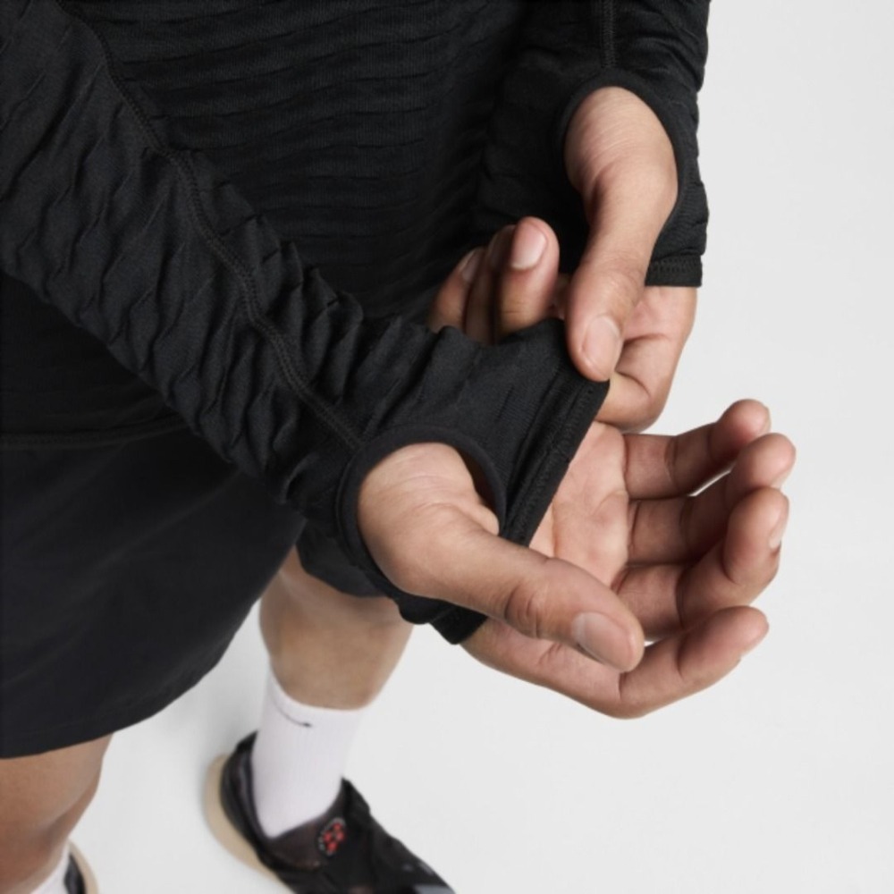 【WS】NIKE x PATTA JKT 聯名 黑 半開襟 運動 休閒 T恤 長T FJ3070-010-細節圖5