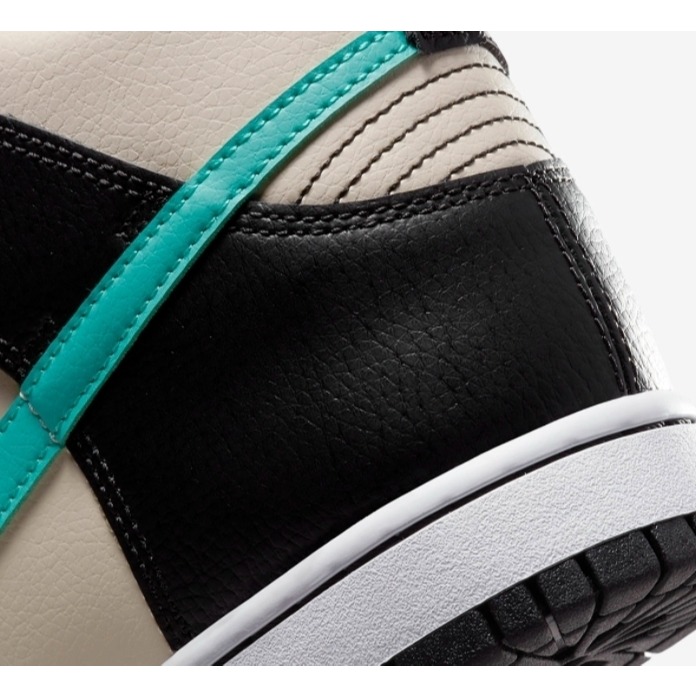 【WS】NIKE DUNK HIGH EMB 黑白綠 高筒 經典 復古 休閒鞋 DO9455-200-細節圖6