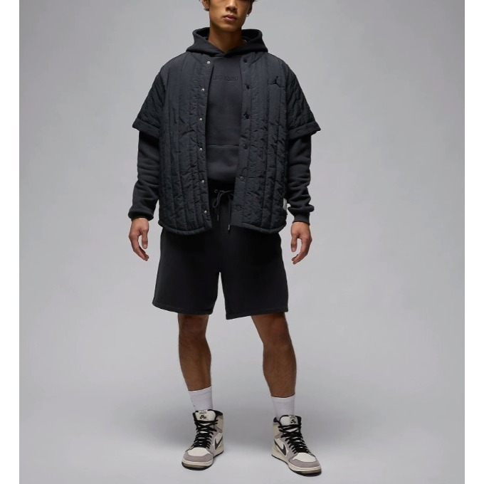 【WS】NIKE JORDAN FLEECE HOODIE 男款 黑 運動 厚磅 長袖 長T 帽T FJ1967-045-細節圖2