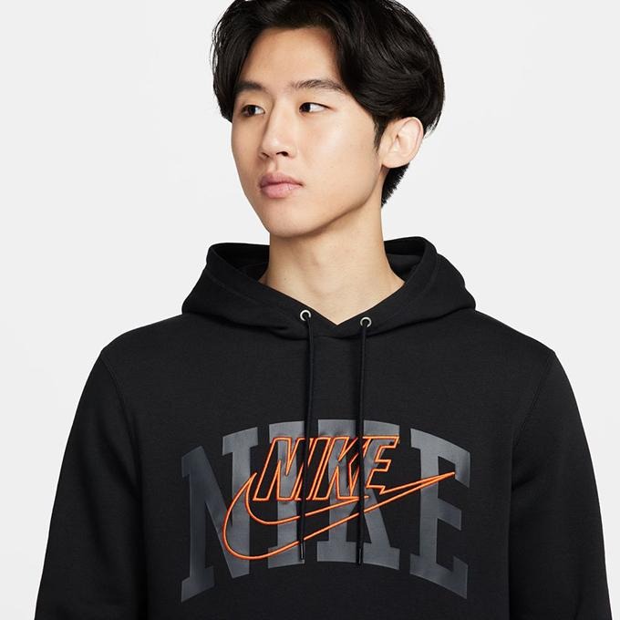 【WS】NIKE NSW FLC HOODIE 男 刺繡 LOGO 休閒 長袖 帽T 黑 FV4448-010 藍410-細節圖3