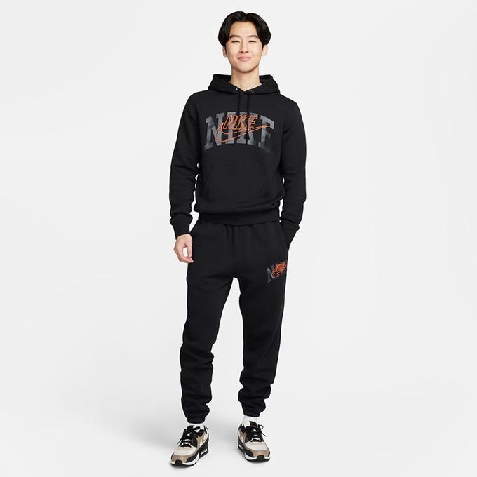 【WS】NIKE NSW FLC HOODIE 男 刺繡 LOGO 休閒 長袖 帽T 黑 FV4448-010 藍410-細節圖4