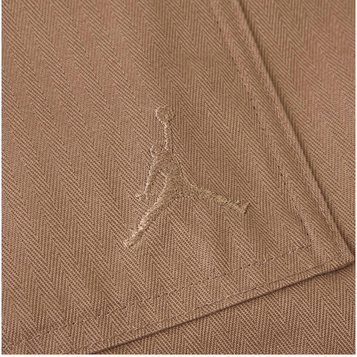 【WS】NIKE JORDAN BUTTN JKT 男款 棕色 刺繡LOGO 厚磅 長袖 襯衫 FV7447-223-細節圖5