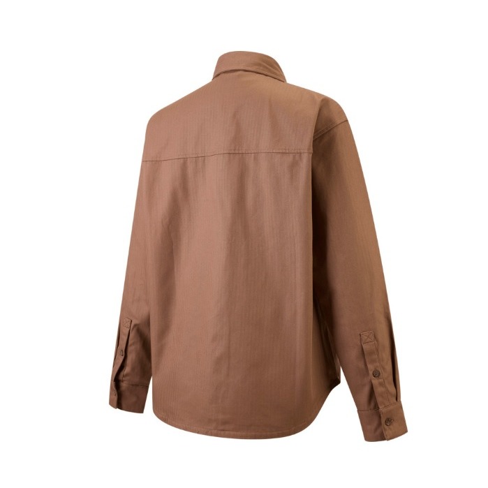 【WS】NIKE JORDAN BUTTN JKT 男款 棕色 刺繡LOGO 厚磅 長袖 襯衫 FV7447-223-細節圖9