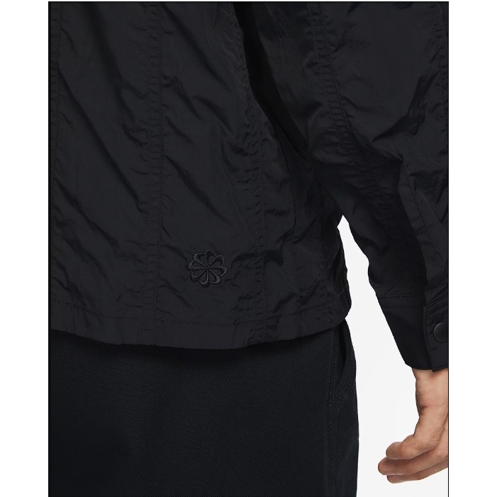 【WS】NIKE NSW  TECH PACK 黑 基本款 刺繡LOGO 防曬 抗UV 長袖 襯衫 FB7364-010-細節圖4