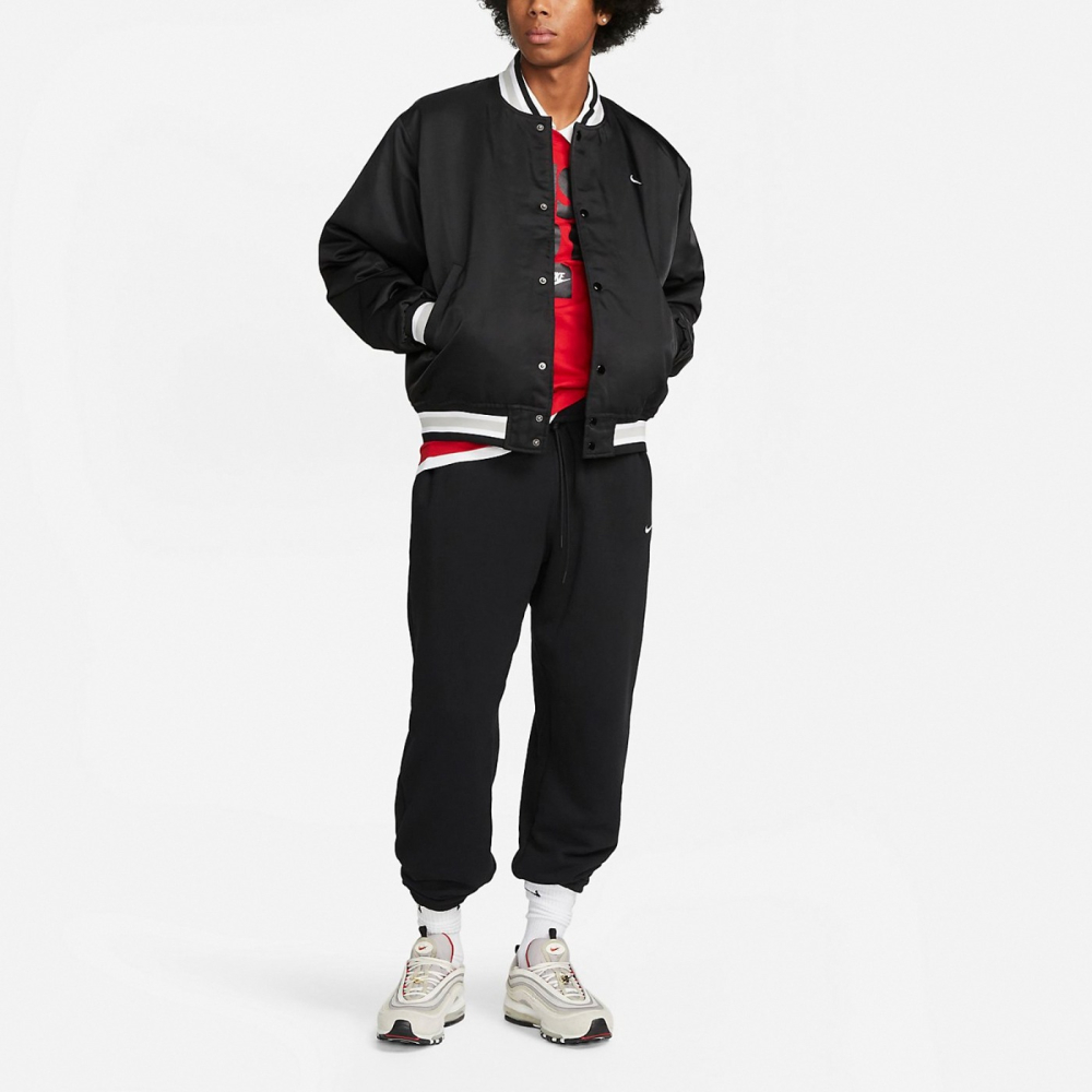 【WS】NIKE SATIN DUGOUT JKT  男款 緞面 運動 休閒 長袖 夾克 外套 DX0659-010-細節圖4