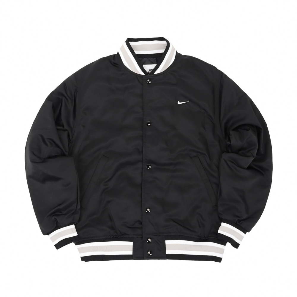 【WS】NIKE SATIN DUGOUT JKT  男款 緞面 運動 休閒 長袖 夾克 外套 DX0659-010-細節圖6
