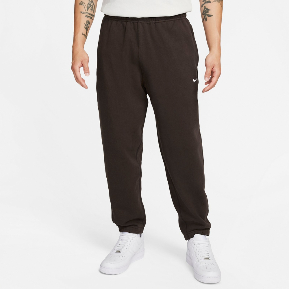 【WS】NIKE LAB SOLO SWOOSH PANTS 男款 內刷毛 咖啡 厚磅 棉褲 長褲 DX1365-237-細節圖2